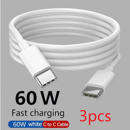 VIKEFON USB-C 60W Snabbladdningskabel – För iPhone, Samsung, Xiaomi m.fl.