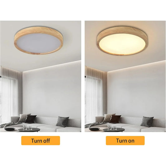 15,7" Modern LED-taklampa – rund, dimbar 3000K–6000K för vardagsrum