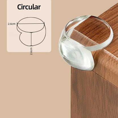 Bordshörnskydd för Barn – Transparent Silikon, 3-Formers Skydd