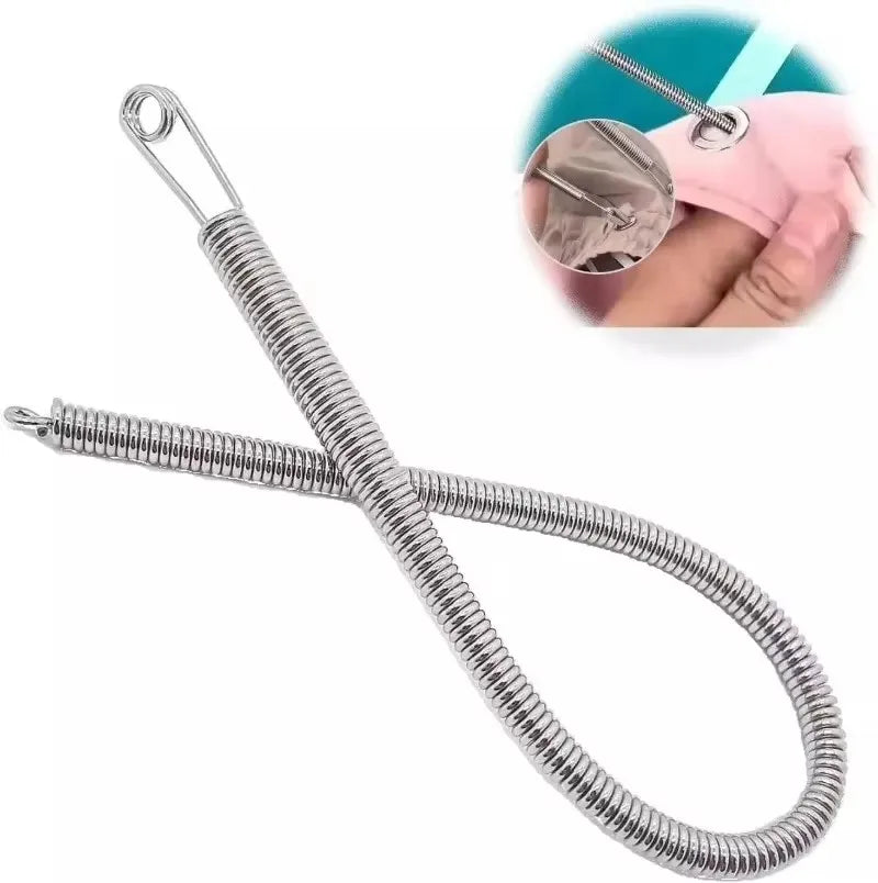 Bendable Spring Drawstring Threader, Flexible Metal Elastic Band Rope Threading Tool, for Sweatpants Hoodies, Sewing Accessories