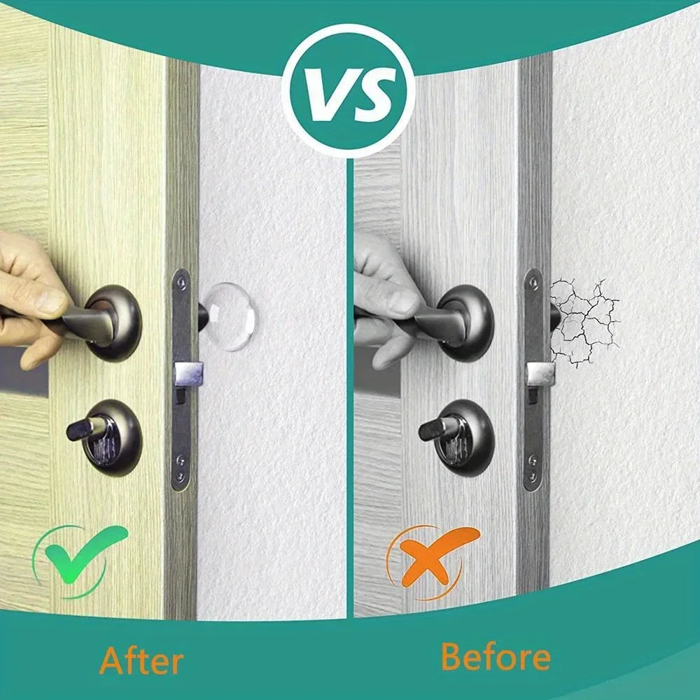 Dörrstopp i mjuk gummi – vägg- och handtagsskydd med ljuddämpning