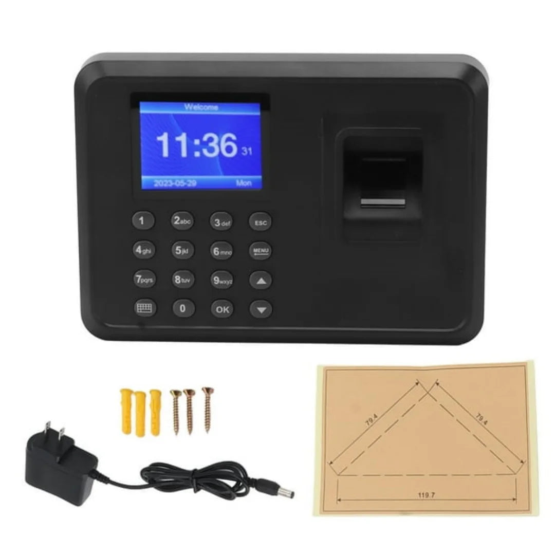 2,4'' Fingeravtrycks-tidsregistrering – Biometrisk offline maskin för småföretag