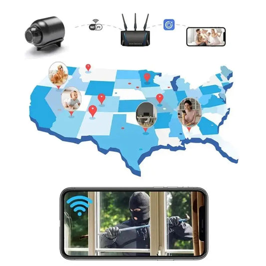 X5 Mini WiFi Kamera – 1080P HD, Nattvision & Rörelsedetektion