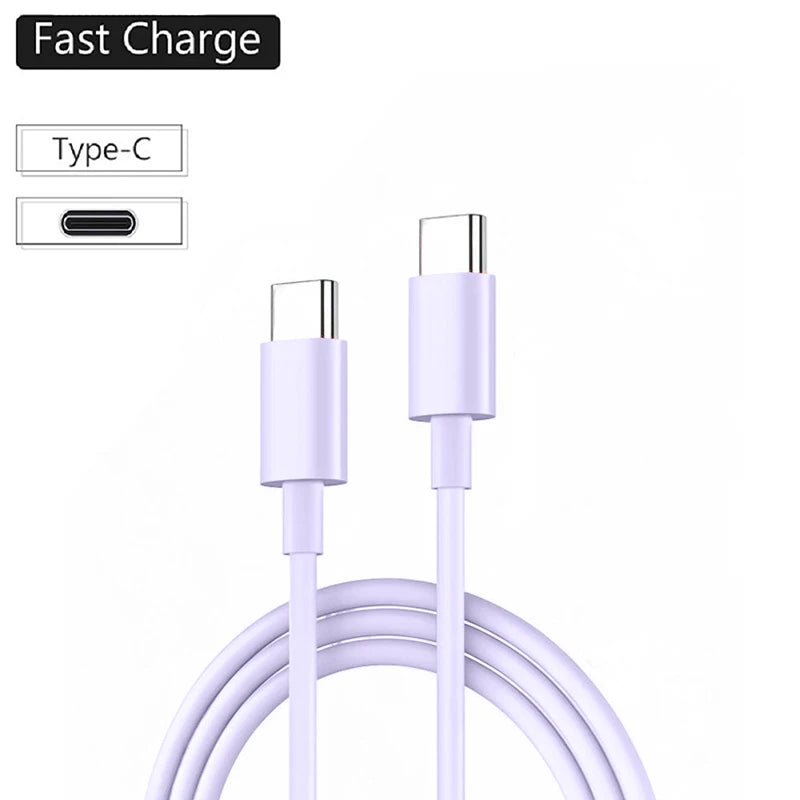 VIKEFON USB-C 60W Snabbladdningskabel – För iPhone, Samsung, Xiaomi m.fl.